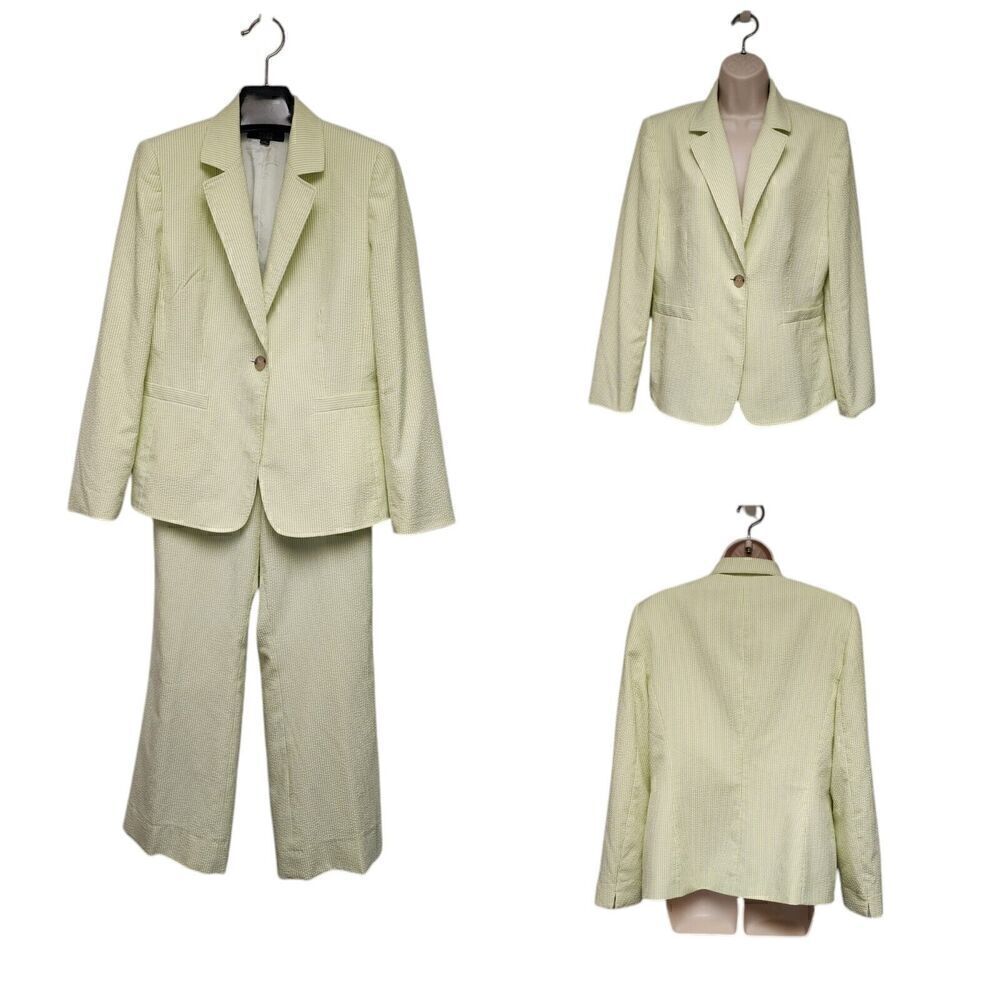 Alex Marie Green White Blazer Jacket Suit Size 12 - Picture 1 of 12